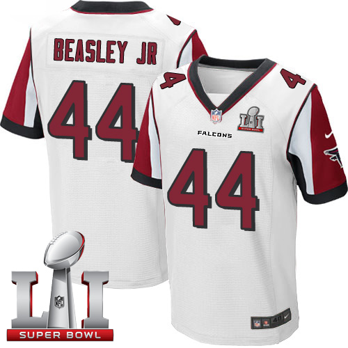 Nike Falcons #44 Vic Beasley Jr White Super Bowl LI 51 Men's Stitched NFL Elite Jersey